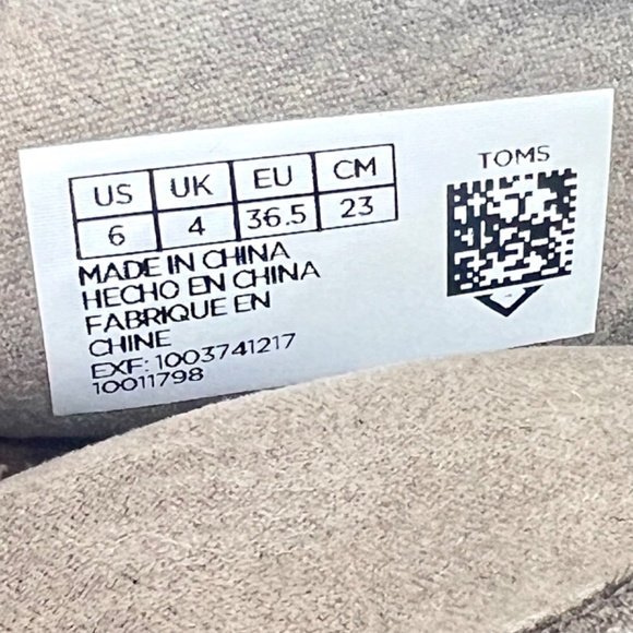 TOMS Women's Elba Desert Taupe Peep Toe Mule Heel Lace Ankle Shootie size 6 - Picture 15 of 15